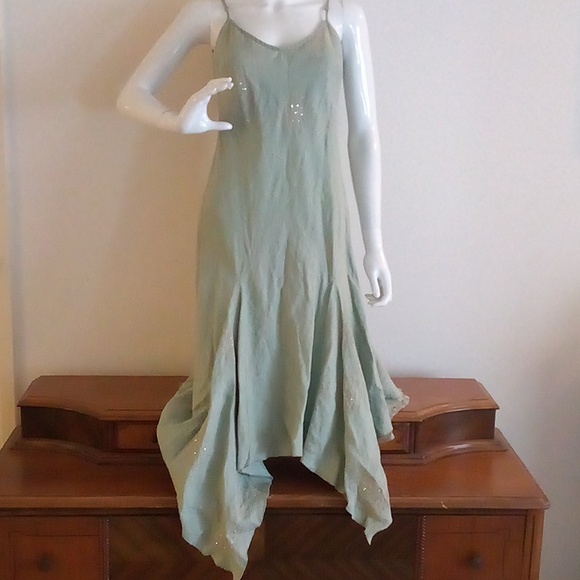 ***HOST PICK!!*** Mint-Green, High/Low-Hemmed Fully-Lined Sundress - Picture 1 of 4